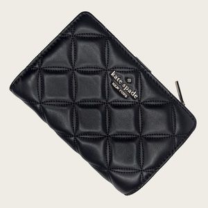 Kate Spade black quilted leather wallet